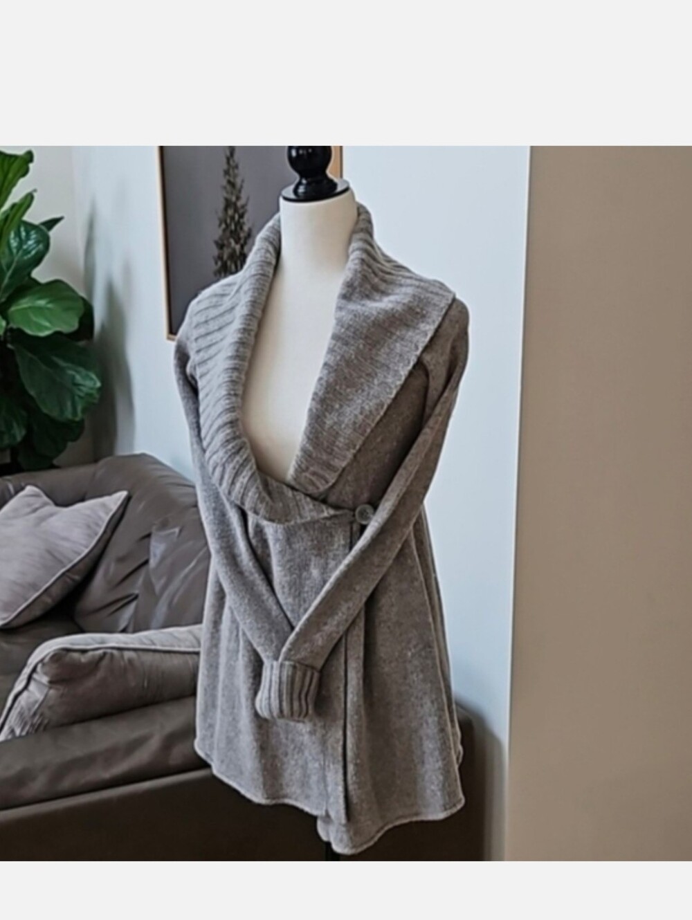 Talula Gray Cashmere Cardigan Sweater